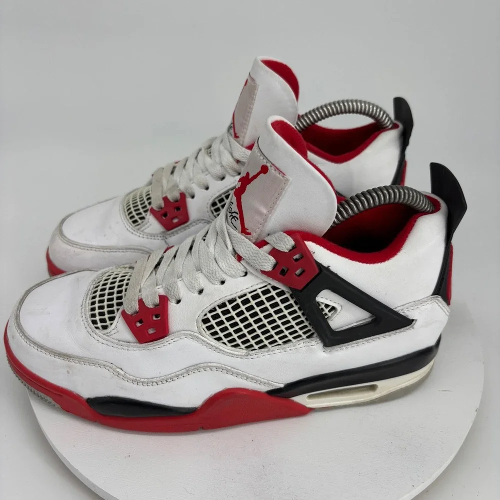 Jordan Air Jordan 4 Retro GS 5.5Y White Fire Red Black DC7770-160